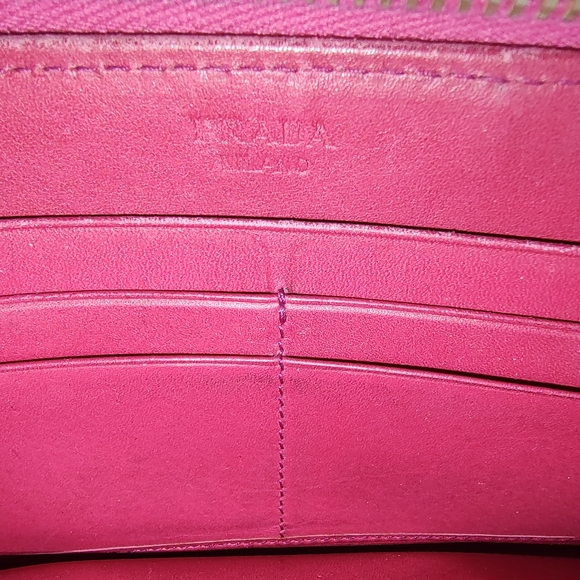 Prada patent leather zippy wallet pink/red EUC - Picture 10 of 10